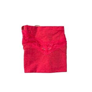Neon Coral Lace Trim Cami